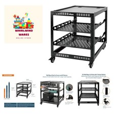 Effortless Setup 12U Network Rack for IT and AV with Casters & 260lbs Capacity picture