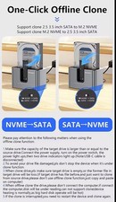 Blueendless Dual-Bay Dock for HDD & M.2 NVMe SSD, Offline Cloner picture