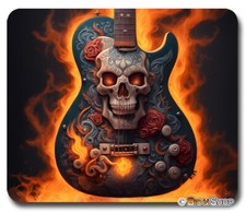 Electric Guitar Rock Music Heavy Metal - Mouse Pad / PC Mousepad - Cool Gift picture