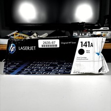 Genuine HP LaserJet 141A Toner Cartridge Black Ink High Yield W1410A Damaged Box picture