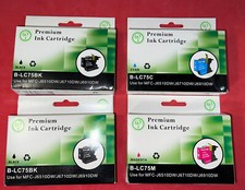 4 Green Project Premium Ink Cartridges replaces Brother LC75BK Cyan & Magenta picture