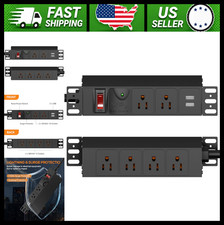 10 Inch Rack PDU 1U 6 Outlets Surge Protected 14AWG picture