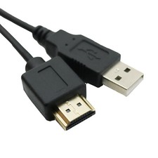USB Male to HDMI-compatible 1.4 Male Charger Extension Cable Connector Adapter picture