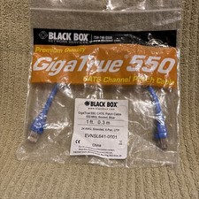 New Black Box Cat6 Channel Patch Cable 1 Foot picture