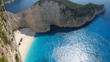 Landscape sea cliff nature beach navagio greece Custom Gaming Mat Desk picture