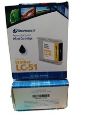Lot of2 Dataproducts Remanufactured Inkjet Ink Cartridge Rep BROTHER LC-51 BLACK picture