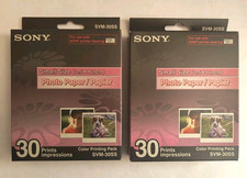 Sony SVM-30SS Color Cartridge and Photo Paper Printing Pack Lot of 2 NEW picture
