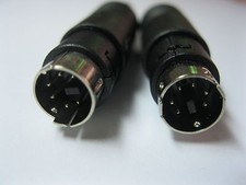 70 Pcs DIN Plug Male Connector 6 Pin Mini with Plastic Handle New picture