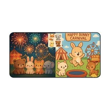 Cute Animal Carnival Desk Mat | Kids' Room Decor, Fun Gift for Animal Lovers picture