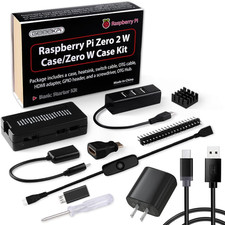 Kit de carcasa para pi zero 2 w con fuente disipador conector usb y cable picture