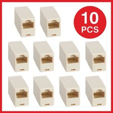 RJ45 Coupler Adapter Extender Cat5e Cat6 Female Network Patch Cable Joiner 10PCS picture