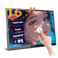 Portable Monitor 16 Inch Touchscreen 1920x1200 IPS Display Ultra-Slim with Dual picture