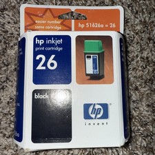 HP26 Black Ink Cartridge NEW Old Stock Never Opened EXP 4/03 picture