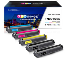 GPC Image Compatible Toner Cartridge Set 5 Replacement for Brother TN221 & TN225 picture