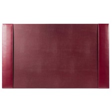 Dacasso Bonded Leather Desk Pad with Side Rails - Burgundy 30