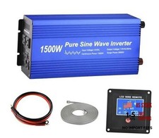 Pure Sine Wave Power Inverter DC12V to AC 110V with Dual Sockets and USB, 1500W picture