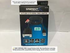 Sabrent 6FT USB to Serial RS-232 DB9 Adapter Cable FTDI Chipset CB-FTDI Vintage picture
