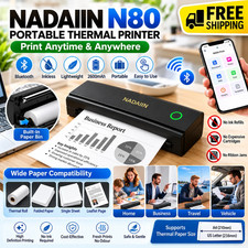 A4 Portable Thermal Printer Wireless Bluetooth Inkless US Letter 8.5x11