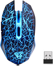 M2 Wireless Gaming Mouse, Silent Rechargeable Computer Mice-Black picture