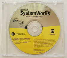 Norton: SystemWorks, (PC, CD-ROM, 2002) Professional Edition, See Description picture