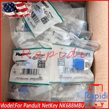 (Box of 100) NEW For Panduit NetKey NK688MBU Cat6 Keystone Jack Blue Module US picture