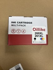 Oillike 260XL 261XL Ink Cartridge Multi‑Pack Black & Color New Sealed Exp 07/28 picture