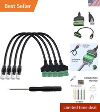 High-Quality 4Pcs 1ft RJ45 to 8Pin Screw Terminal Connector - Stable Signal picture