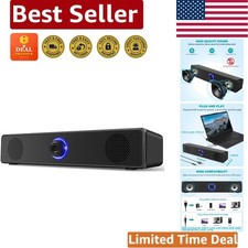 USB-A Powered Wired Stereo Speakers for PC & Laptops - Compact 3.5mm AUX picture