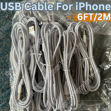 Fast Charger Cable Heavy Duty 6FT For iPhone 14 13 12 11 X 8 7 Charging Cord Lot picture
