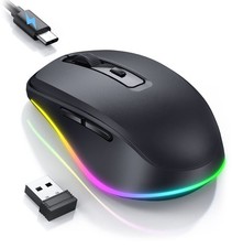 PEIOUS Wireless Mouse Jiggler, LED with Built-in Full Size, Black picture