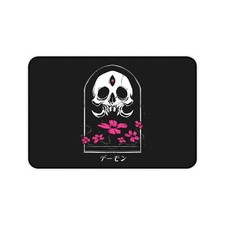 Gothic Floral Skull Desk Mat, Gaming, Office Decor, Unique Gift, Dark Aesthetic picture