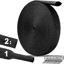 30 Ft-1/4 Inch 2:1 Heat Shrink Wire Loom Braided Cable Sleeves,Heat Resistant... picture