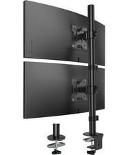Vertical Dual Monitor Mount Stand - Adjustable Dual Arm for 17-32