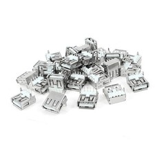30 Pcs Shielded USB 2.0 Type A 90 Degree 4-Pin DIP Female Jack Socket picture