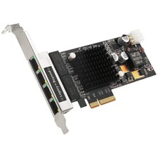 SIIG 4 Port Gigabit Ethernet with POE PCIe Card Intel 350 picture