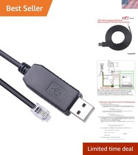 Tangle-Free 16ft USB to RS232 4P4C Cable for AudioStar & Autostar Systems picture