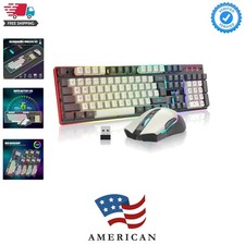K10 Pro Wireless Gaming Keyboard and Mouse Combo, RGB Backlit Rechargeable 38... picture