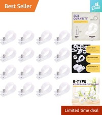60 Pack White 1-Inch Nylon Cable Clips - Effective Wire Management & Safety picture
