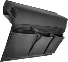 Car Door Side Storage Pocket: Leather Window Armrest Bag Black Car Door Window A picture