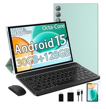 Android 15 Tablet 30GB RAM 128GB ROM, 1TB TF,Keyboard + MOUSE 10.1 Inch 8000mAh  picture