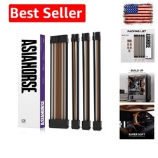 Upgraded 16AWG Extension Sleeved Custom Mod GPU PC Power Supply Soft Braided ... picture