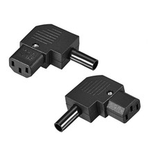 AC110-250V 10A Female IEC320 C13 Power Socket Adapter Connector Right Angle 2Pcs picture