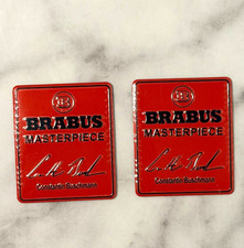 2 Pcs 3D Aluminum Emblem Sticker for BRABUS Masterpiece Constantin Buschman, red picture