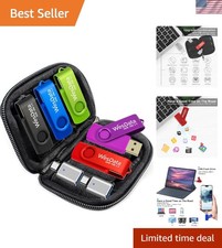 Versatile 5 Pack 8GB USB Flash Drives & USB-C Adapters for Fast File Transfers picture