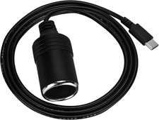 12V USB Type-C Male Plug to Car Cigarettes Adapter Female Socket PD Power Cable, picture