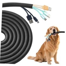 Split Wire Loom 1/4 Inch 50ft, Braided Cable Sleeve for Cable 1/4