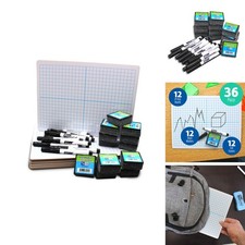 Flipside Products Dry Erase XY Axis Graph, Two Sided, Black Markers And picture