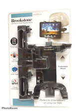 Brookstone Car Headrest Mount Tablet Holder Back Seat 360°Rot fits most tablets picture