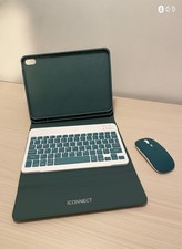 iCONNECT Forest Green iPad 11th gen Bluetooth Keyboard and Mouse Set with Case picture