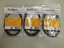 (3) StarTech USB2TYPEM2M (6.6FT) USB A Male to Type M Barrel picture